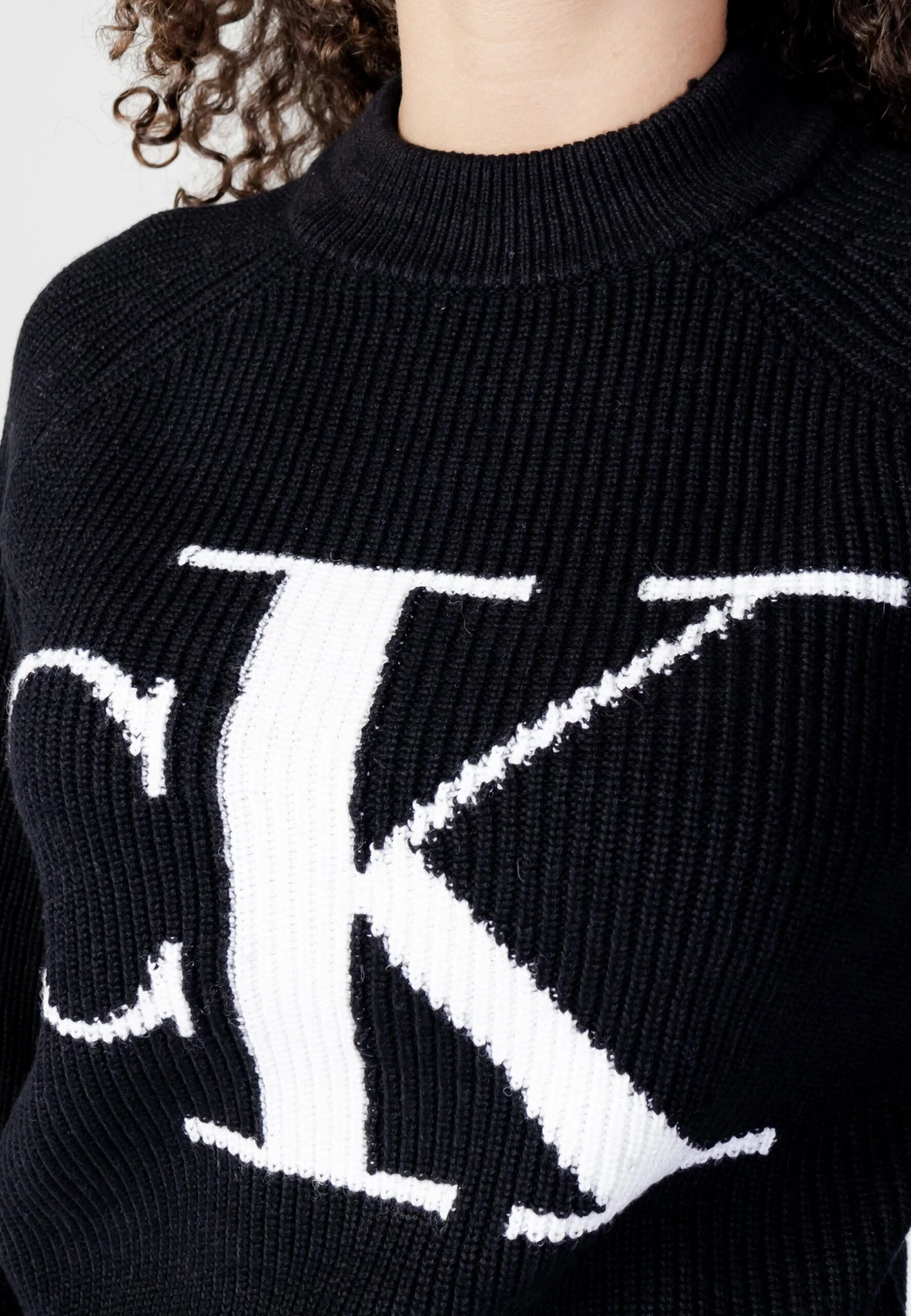 Calvin Klein Jeans Blown Up High Nec - Trui - Black - Afbeelding 4