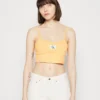 Calvin Klein Jeans Badge Bralette - Top - Crushed Orange