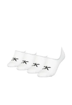 Calvin Klein Füsslinge, 4Er Pack Kristal Eco - Enkelsokken - Weiß