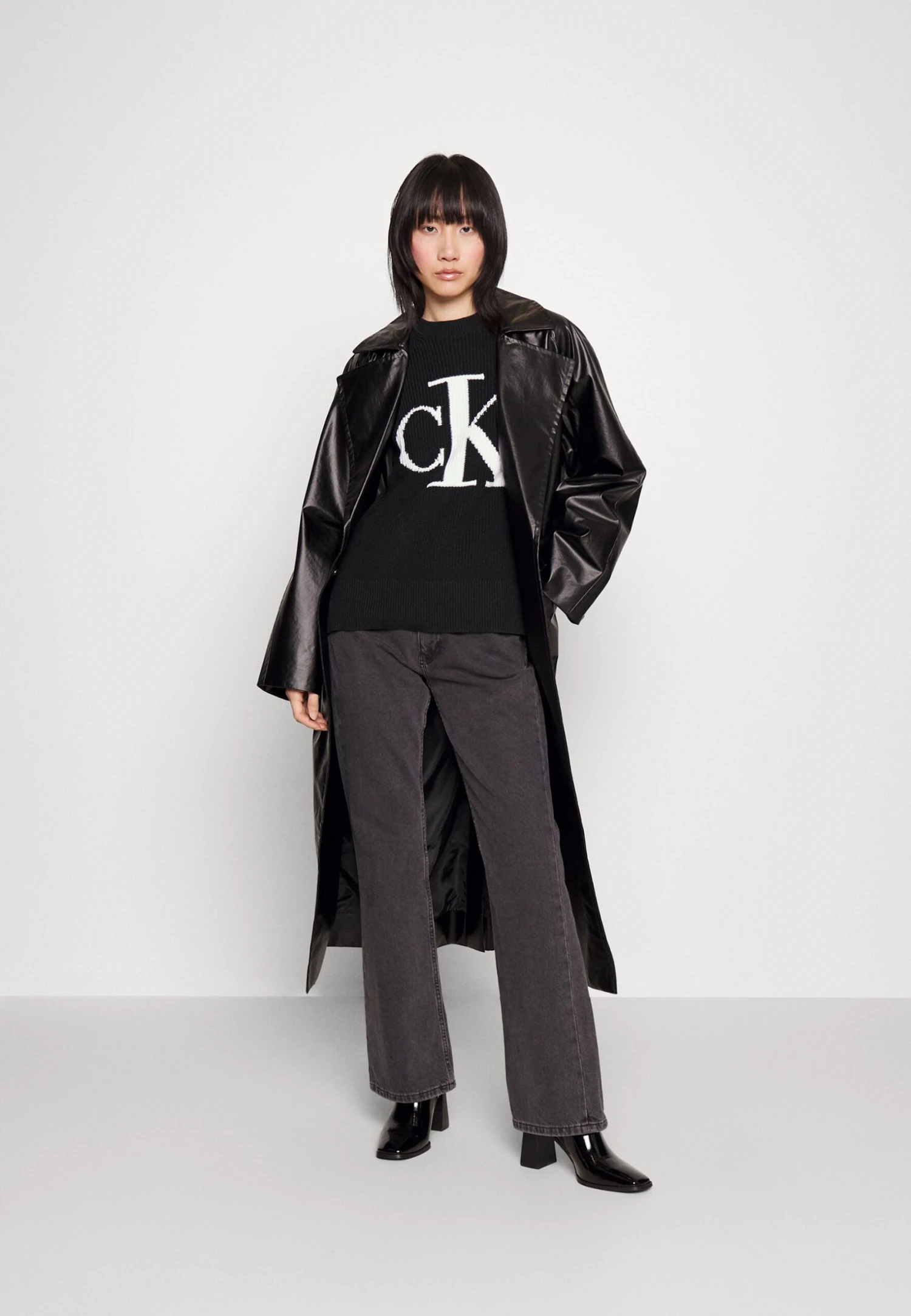 Calvin Klein Jeans Intarsia Loose Sweater - Trui - Black - Afbeelding 2