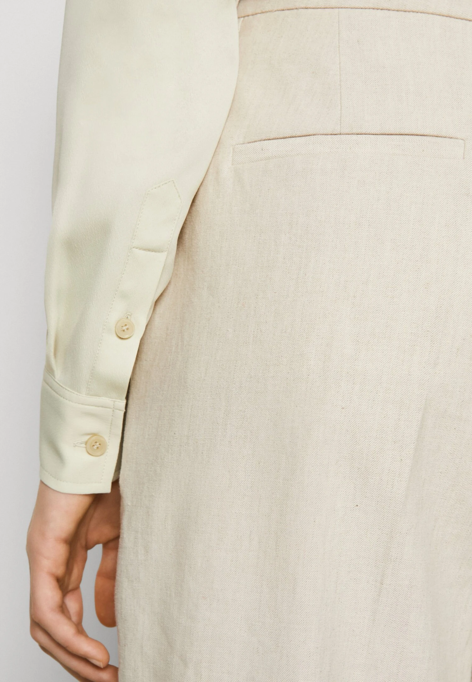 Calvin Klein Tailored Wide Leg Pant - Broek - Smooth Beige - Afbeelding 6