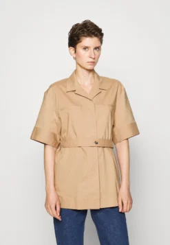 Calvin Klein Soft Tailored Tencel Long Shirt - Overhemdblouse - Timeless Camel