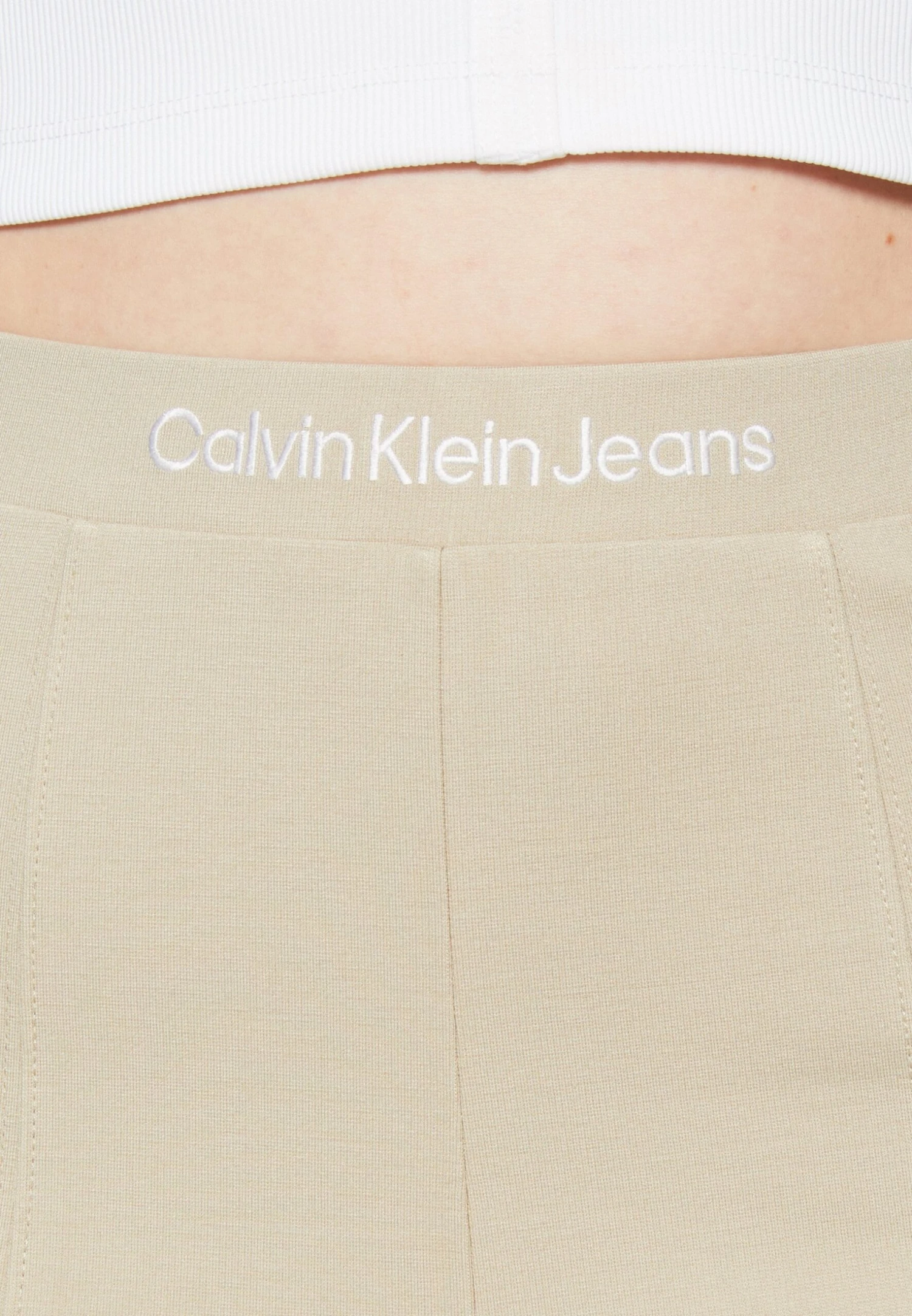 Calvin Klein Jeans Logo Elastic Milano - Legging - Plaza Taupe - Afbeelding 6