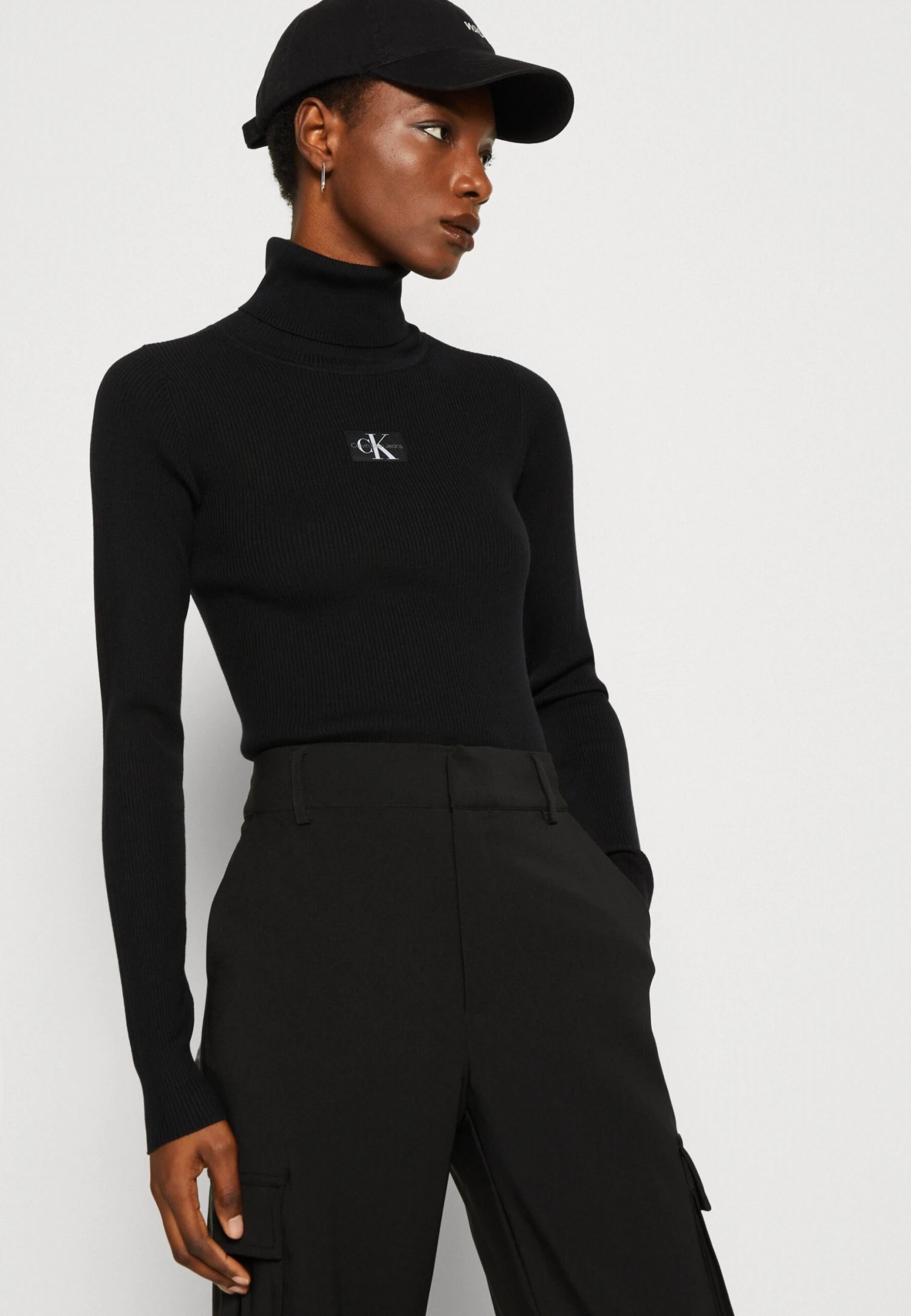 Calvin Klein Jeans Badge Roll Neck Sweater - Trui - Black - Afbeelding 4