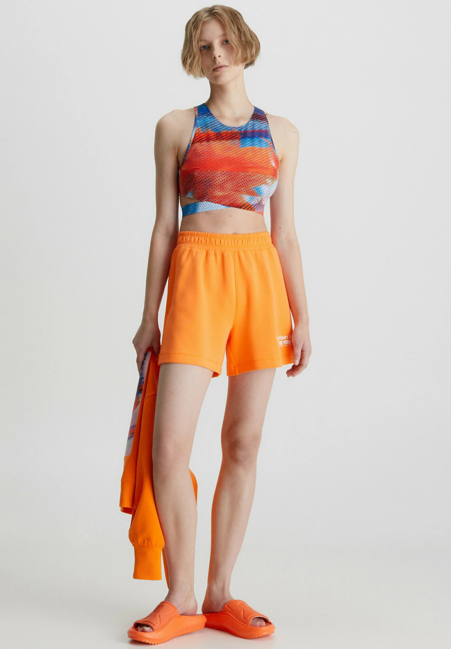 Calvin Klein Jeans Insert Interlock - Shorts - Vibrant Orange - Afbeelding 2