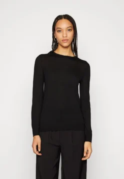 Calvin Klein Extra Fine Crew Sweater - Trui - Black