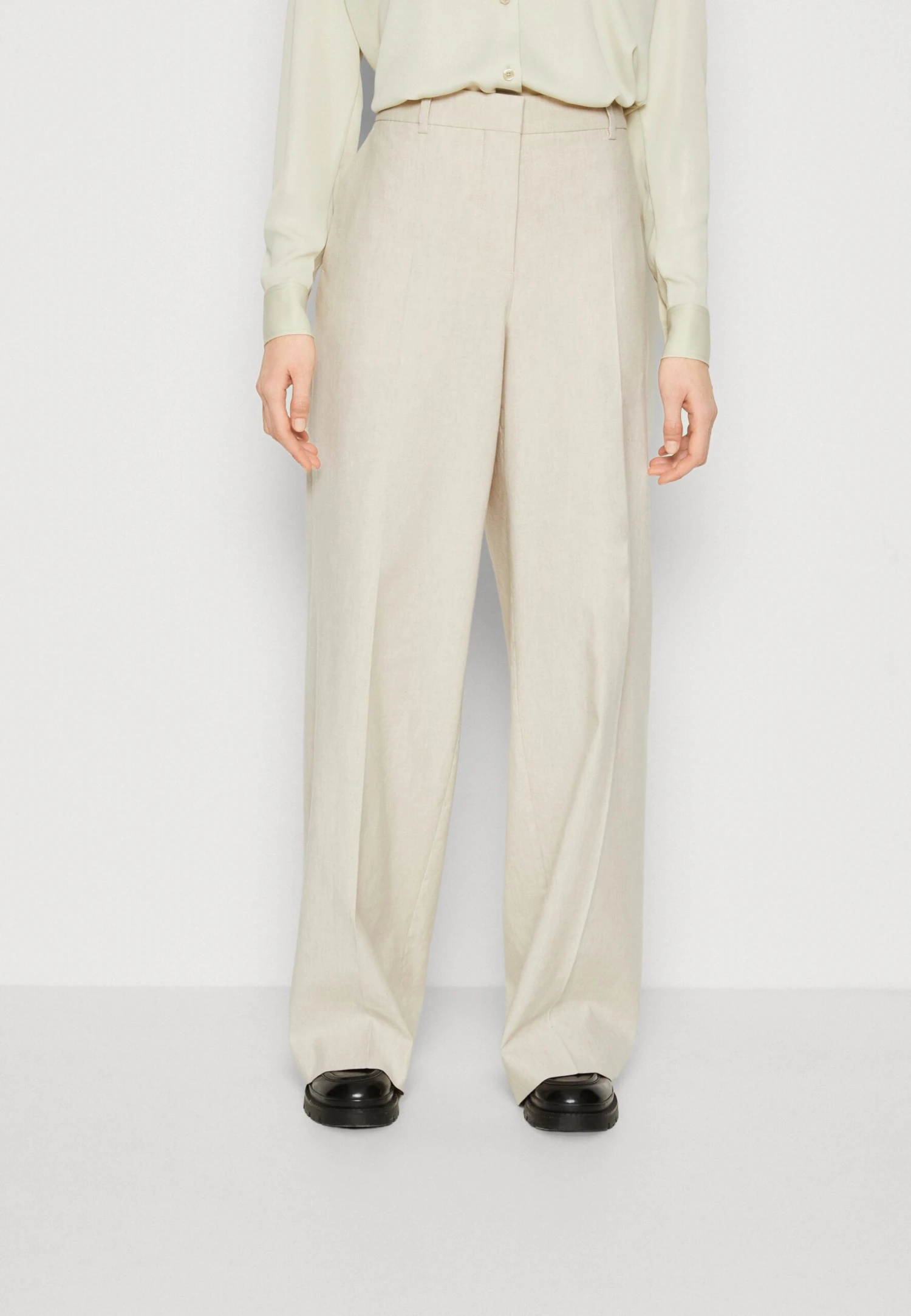 Calvin Klein Tailored Wide Leg Pant - Broek - Smooth Beige