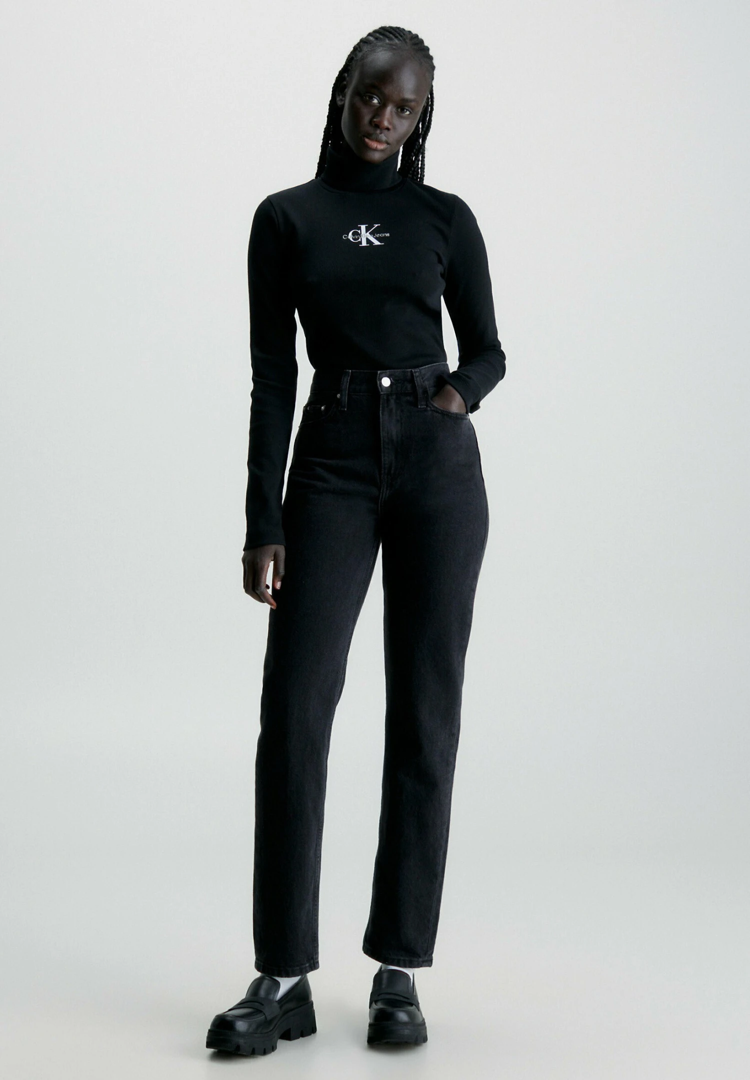 Calvin Klein Jeans Mom - Relaxed Fit Jeans - Denim Black - Afbeelding 2