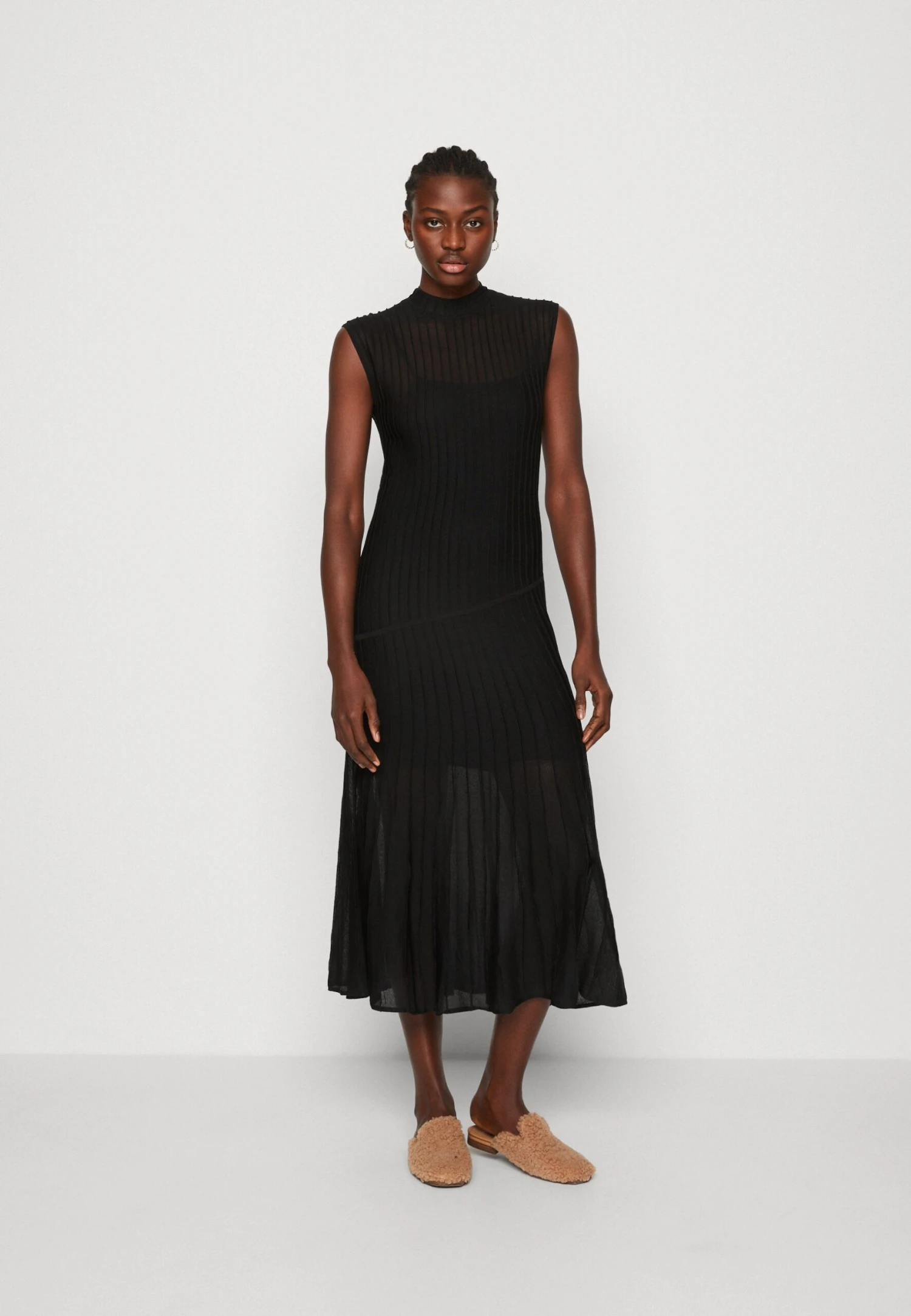 Calvin Klein Sheer Dress - Cocktailjurk - Black