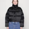 Calvin Klein Shine Puffer Down Coat - Gewatteerde Jas - Black