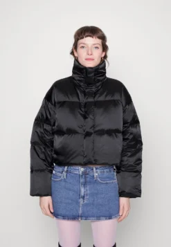 Calvin Klein Shine Puffer Down Coat - Gewatteerde Jas - Black
