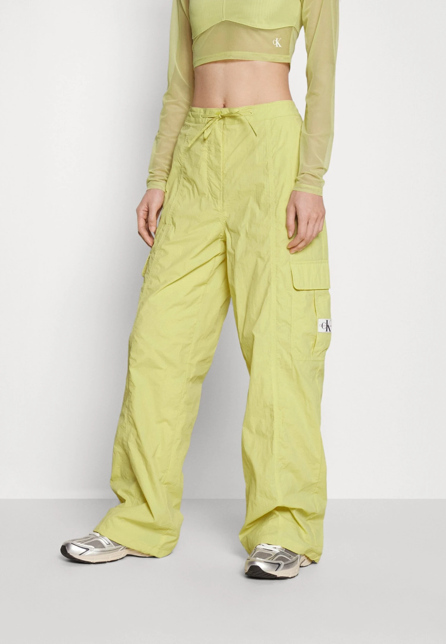 Calvin Klein Jeans Soft TouchWide Pant - Broek - Yellow Sand