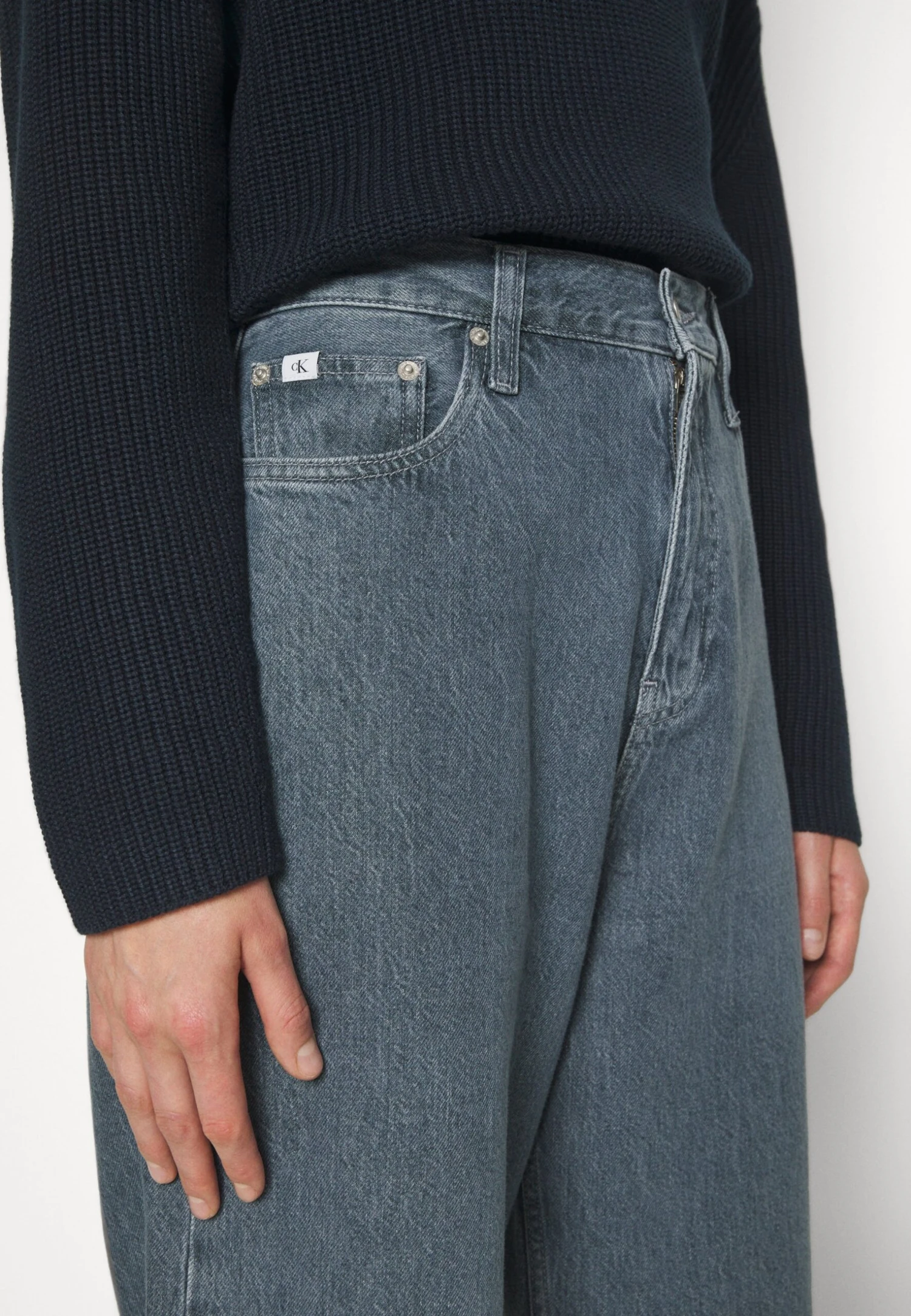 Calvin Klein Jeans High Rise - Relaxed Fit Jeans - Denim Grey - Afbeelding 6