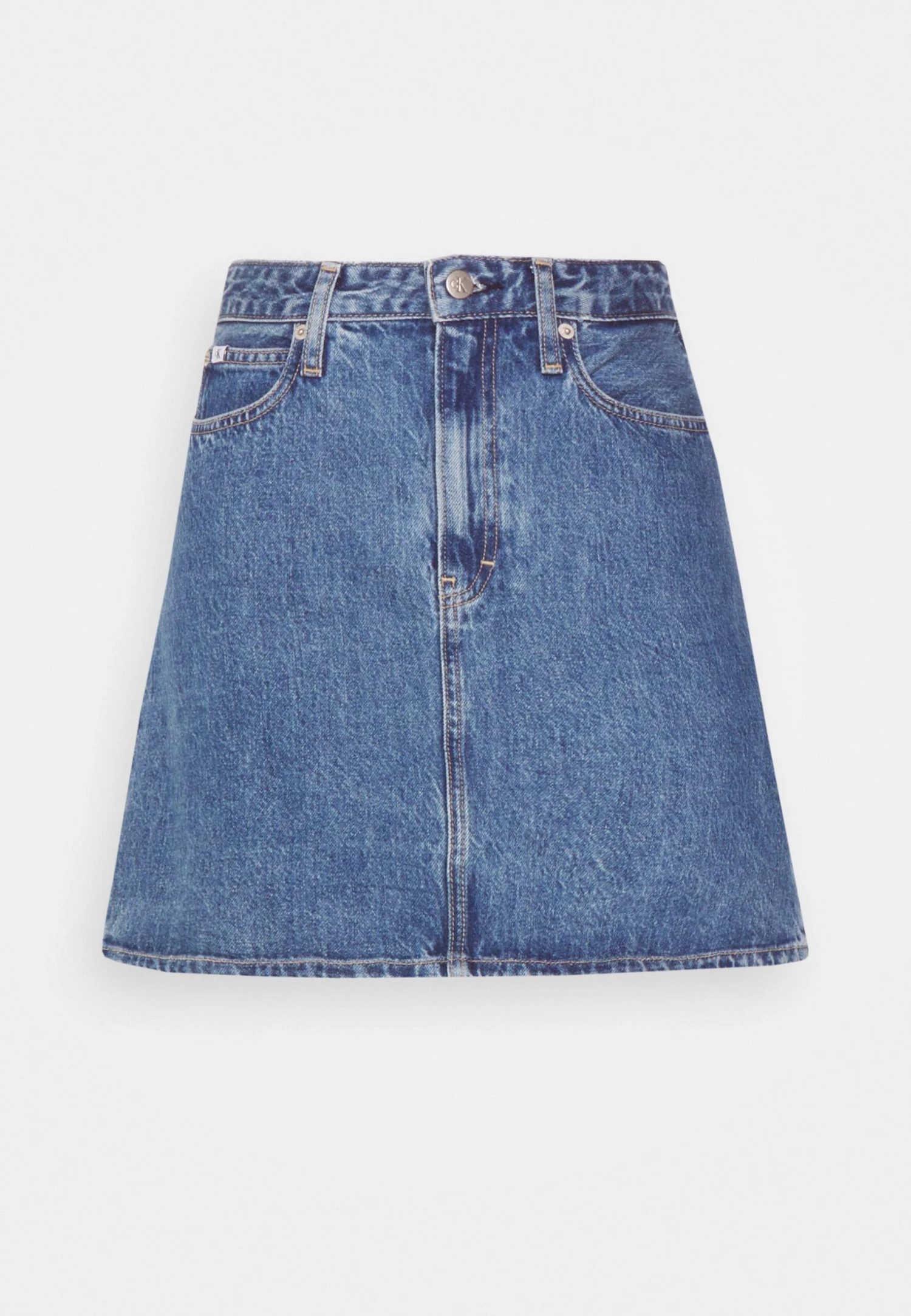 Calvin Klein Jeans A-Line Mini Skirt - Minirok - Denim Medium - Afbeelding 6