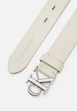 Calvin Klein Jeans Round Mono Belt - Riem - Ivory