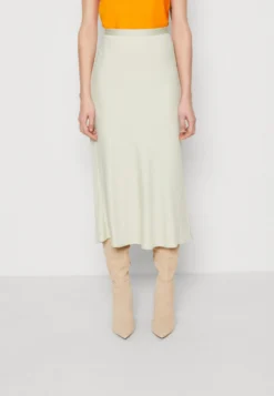 Calvin Klein Bias Cut Midi Skirt - Kokerrok - Vintage Ivory