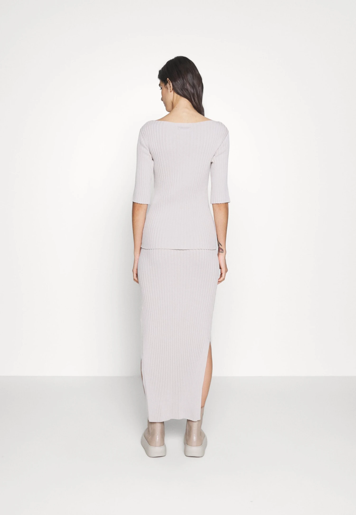 Calvin Klein Iconic Skirt - Kokerrok - Silver Gray - Afbeelding 3