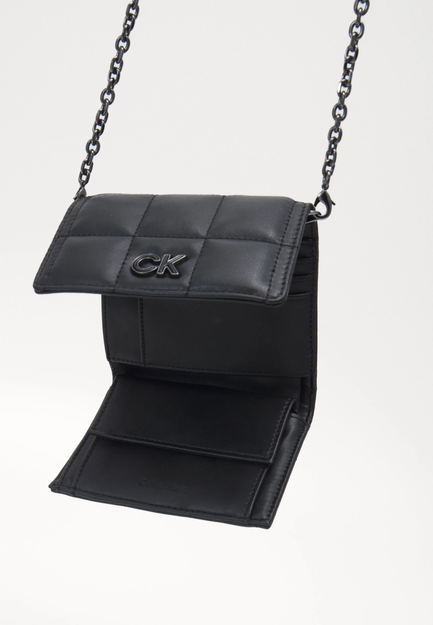 Calvin Klein Lock Quilt Trifold Strap - Portemonnee - Black - Afbeelding 4