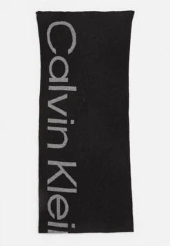 Calvin Klein Logo Reverso Tonal Scarf - Sjaal - Black