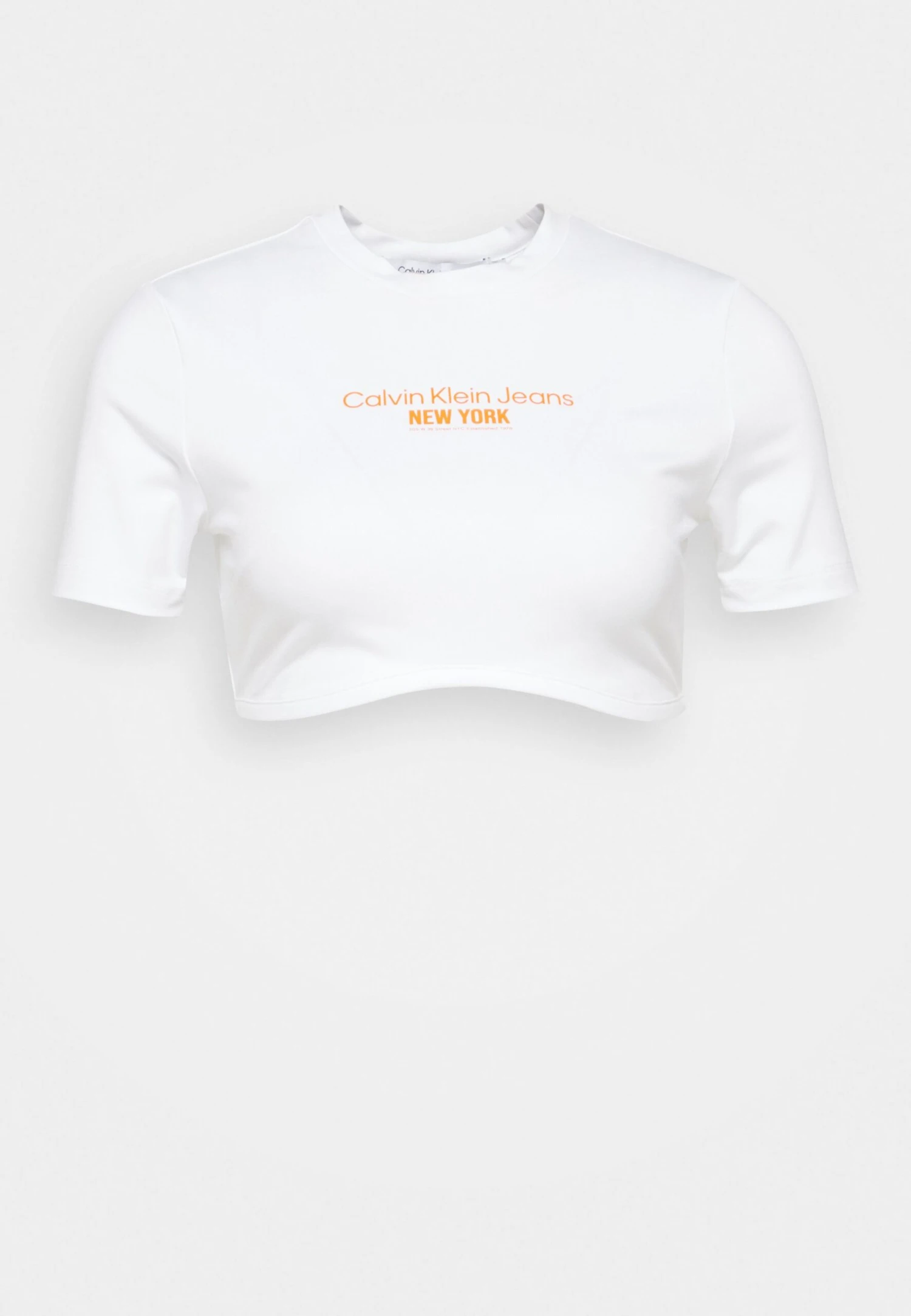 Calvin Klein Jeans Underwire Seaming - T-Shirt Print - Bright White - Afbeelding 5