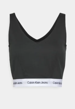Calvin Klein Jeans Contrast Tape Milano Strappy - Top - Black