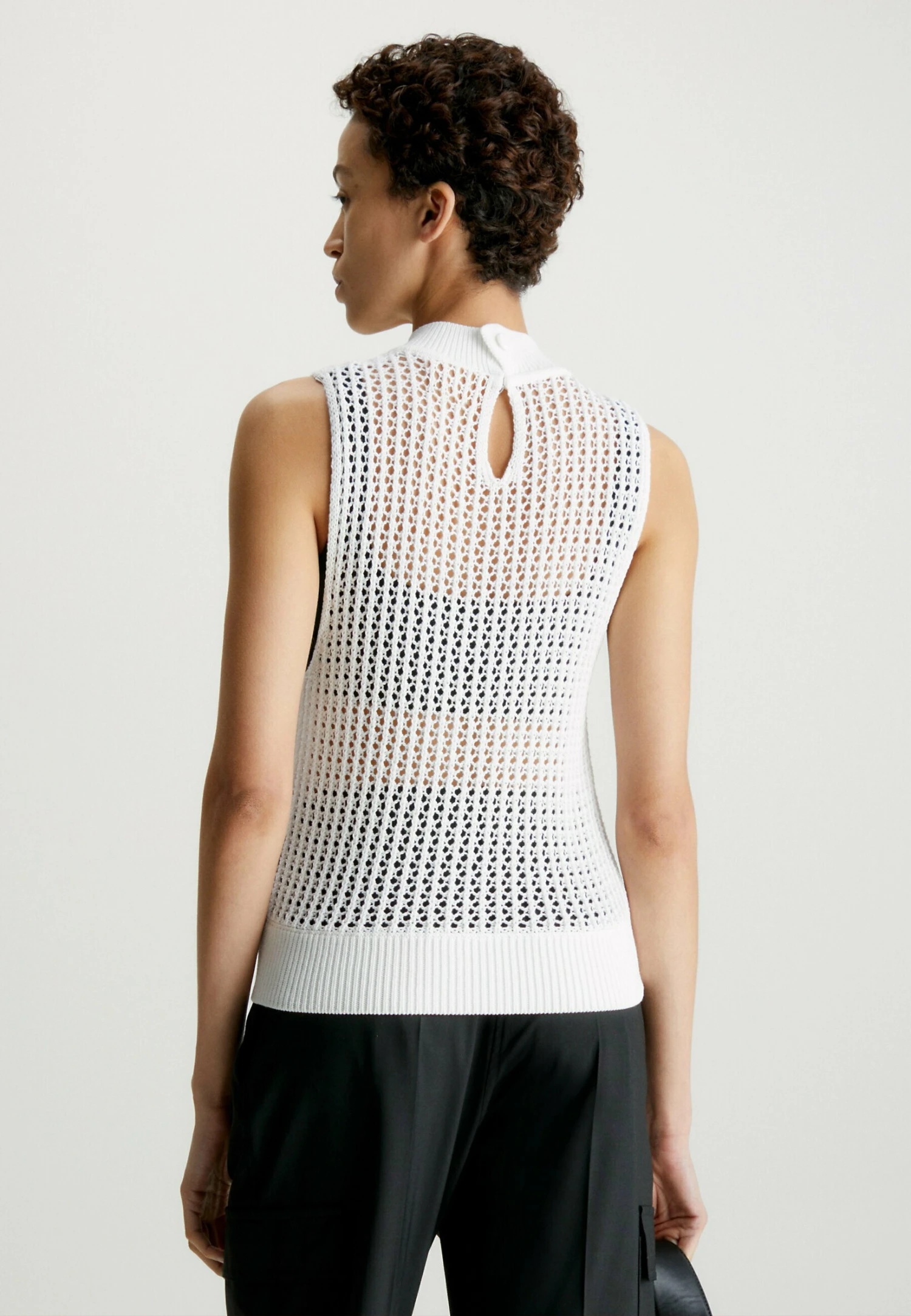 Calvin Klein Openwork Tank - Top - Bright White - Afbeelding 3