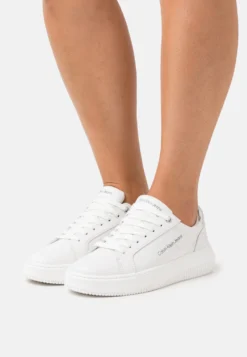 Calvin Klein Jeans Chunky Cupsole Laceup- Sneakers Laag - White/Silver