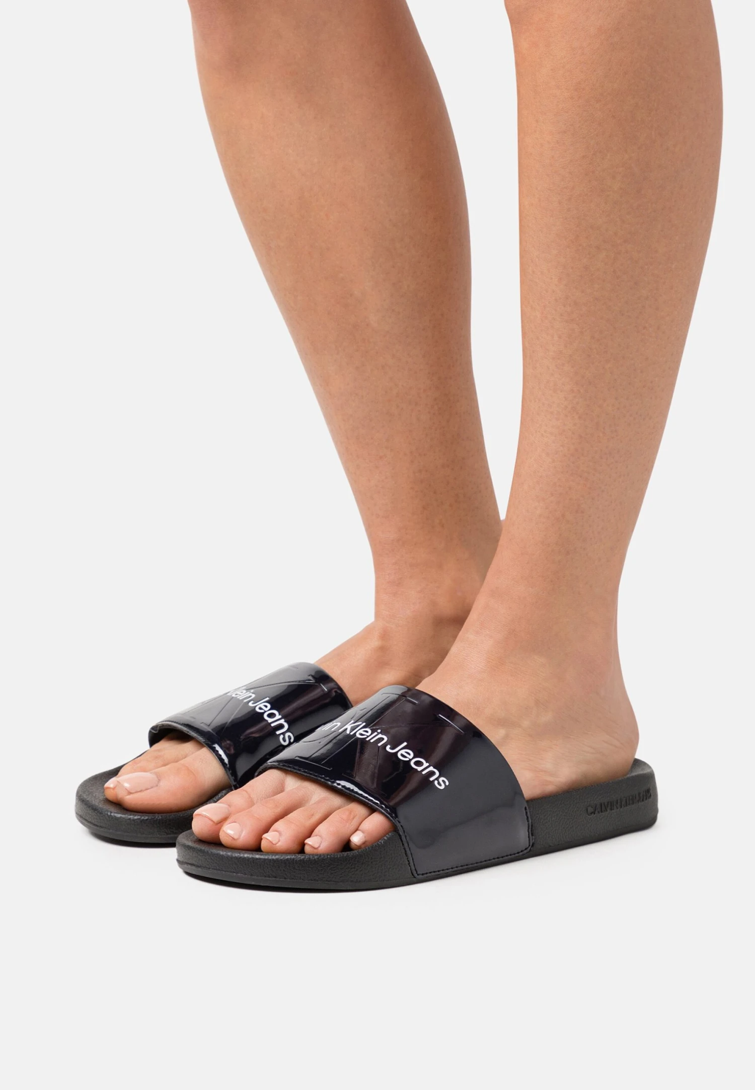 Calvin Klein Jeans Slide Monogram - Muiltjes - Metallic Blue