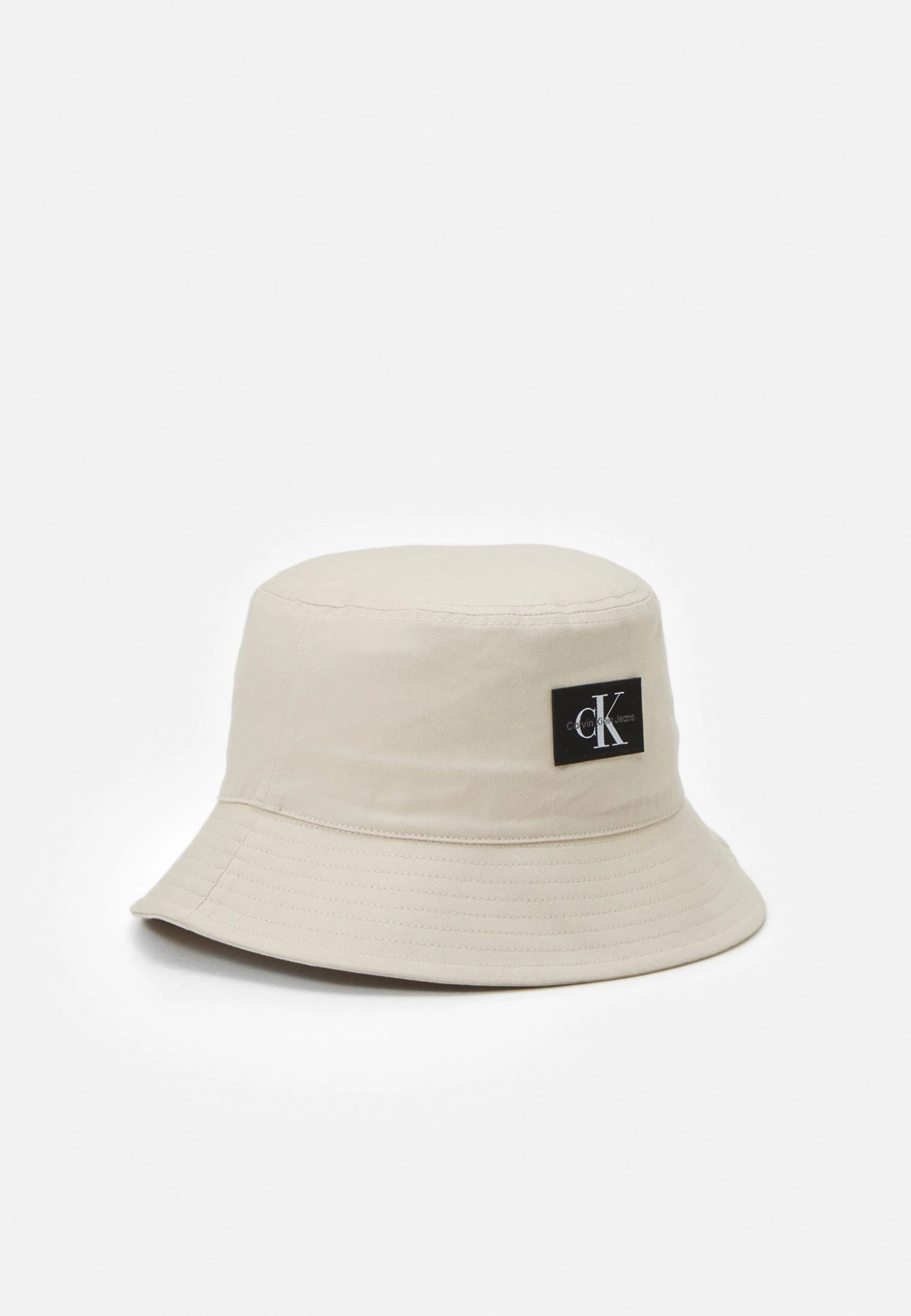 Calvin Klein Jeans Mono Logo Patch Bucket Hat Unisex - Hoed - Classic Beige