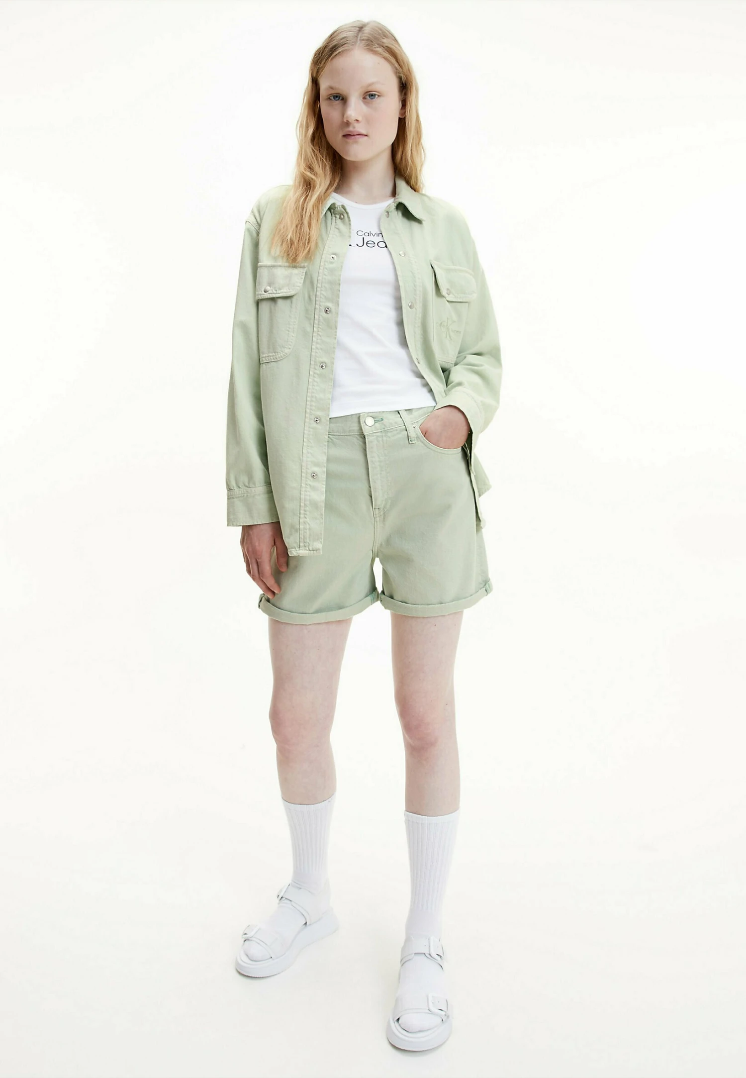 Calvin Klein Jeans Shorts - Denim Light - Afbeelding 2