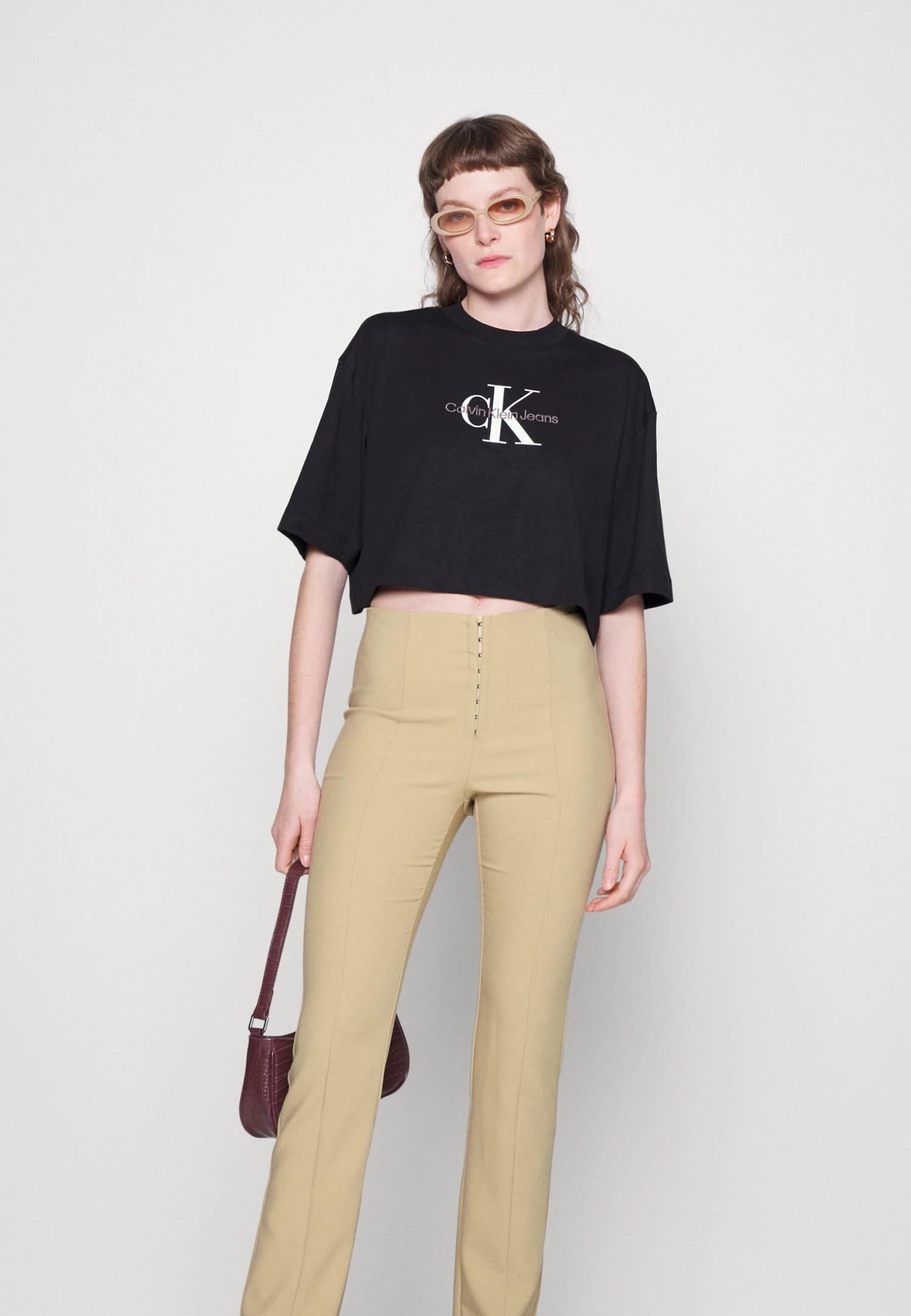 Calvin Klein Jeans Slim Fit High Waist Pants - Broek - Travertine - Afbeelding 3