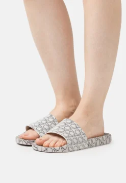 Calvin Klein Pool Slide - Badslippers - Silver Grey/Black