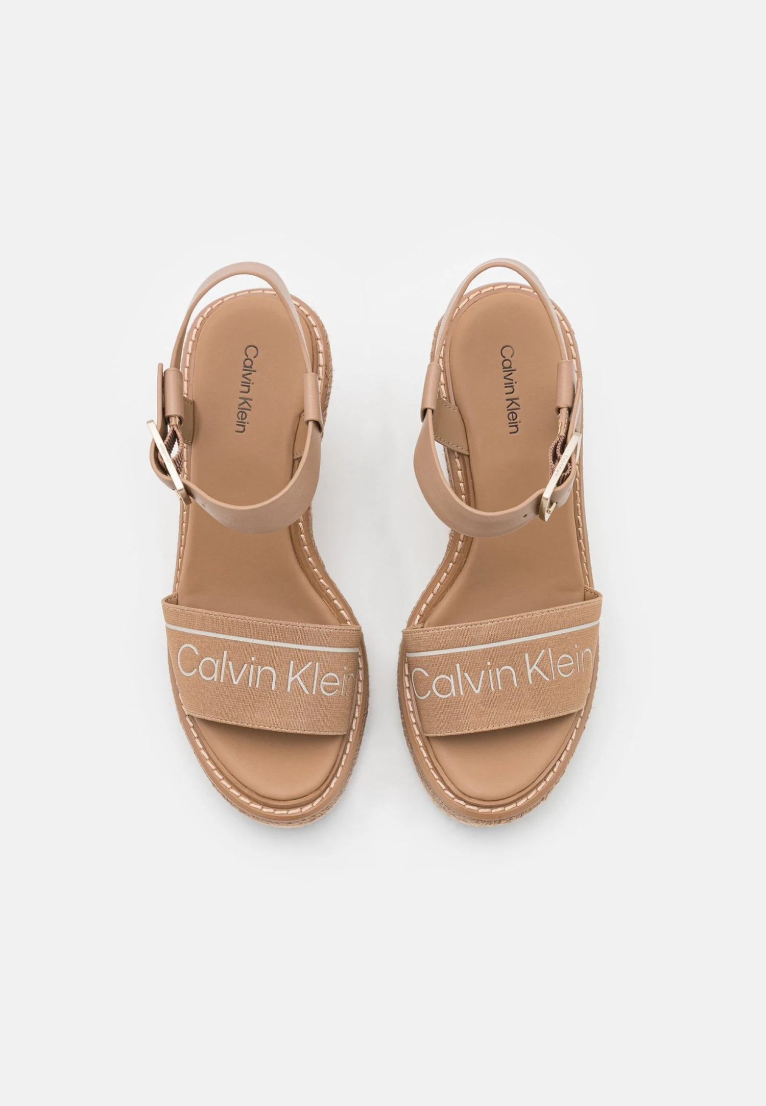 Calvin Klein Wedge- Sandalen Met Plateauzool - Safari - Afbeelding 6