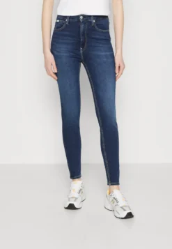 Calvin Klein Jeans High Rise Super Skinny Ankle - Jeans Skinny Fit - Denim Dark