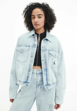 Calvin Klein Jeans Cropped - Spijkerjas - Denim Light