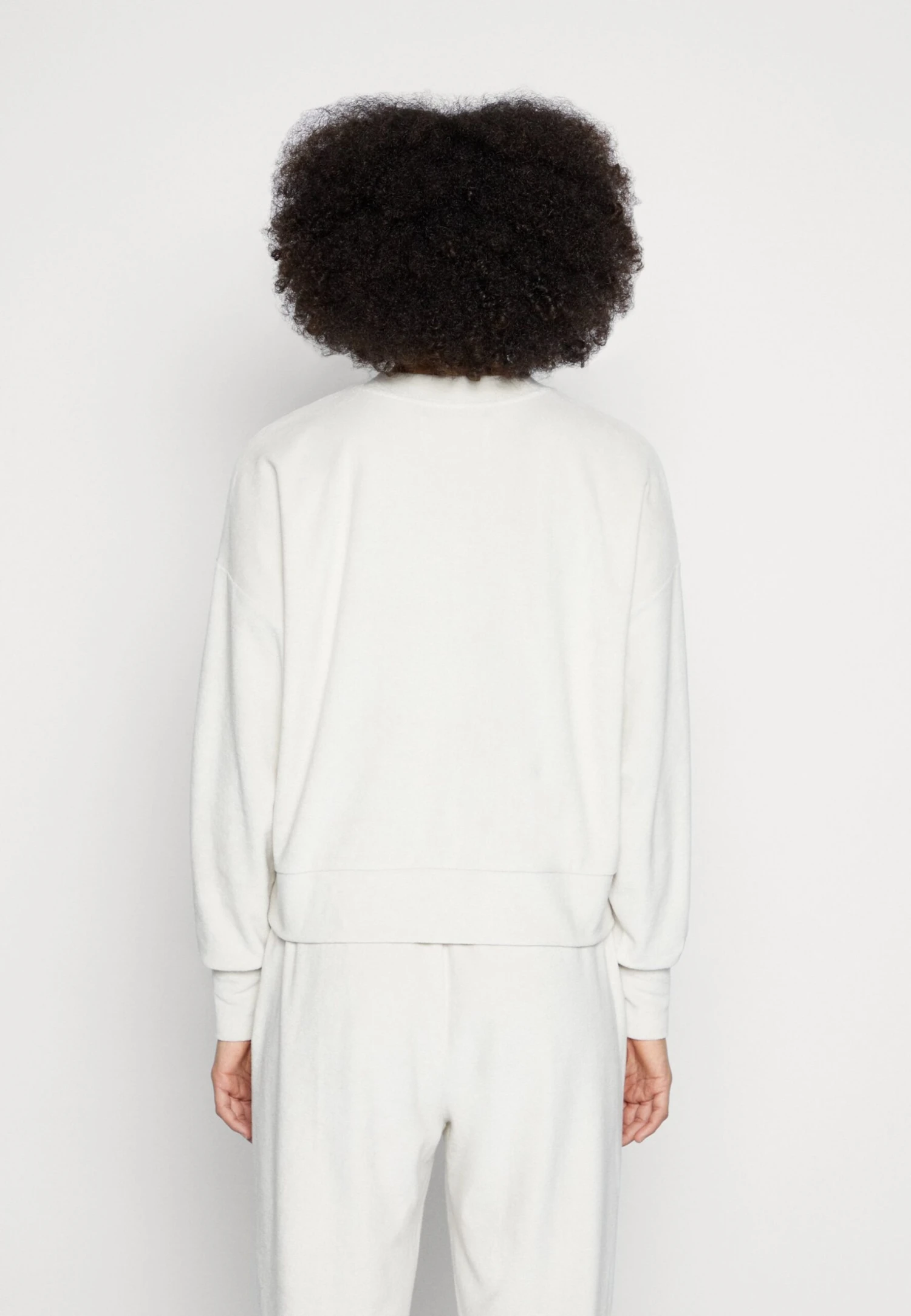 Calvin Klein Jeans Monogram Towelling- Sweater - Eggshell - Afbeelding 3