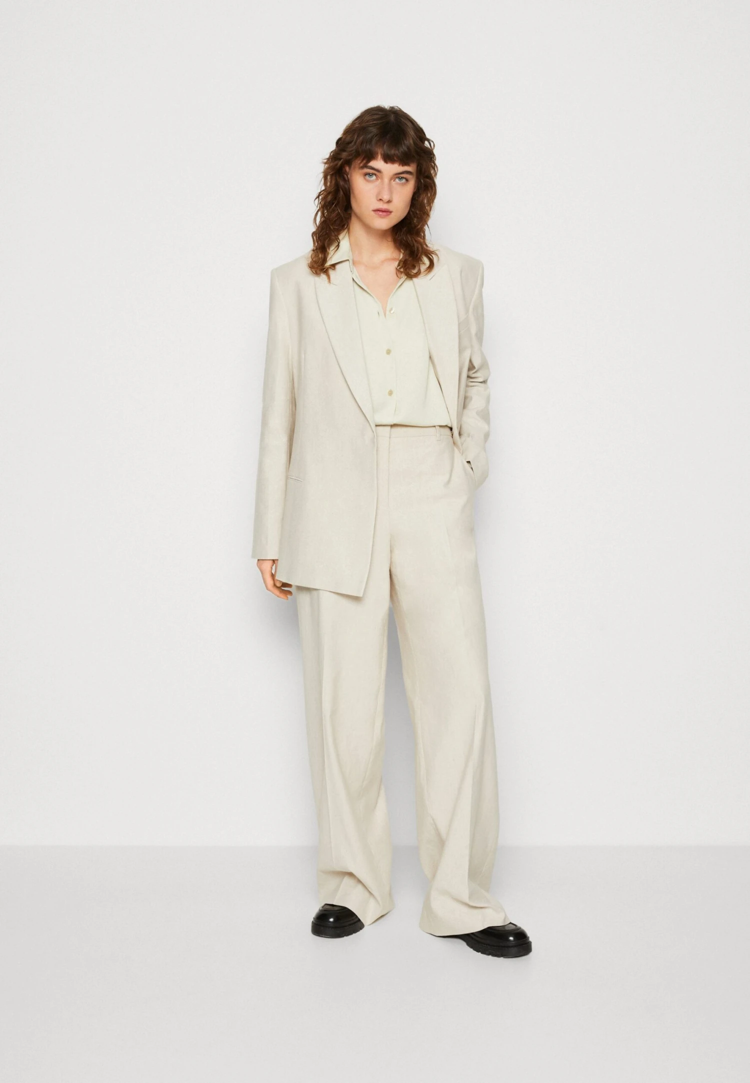 Calvin Klein Tailored Wide Leg Pant - Broek - Smooth Beige - Afbeelding 2