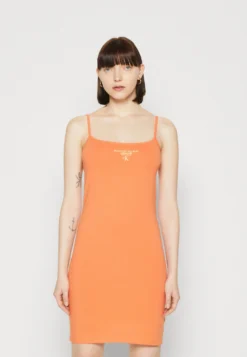 Calvin Klein Jeans Strappy Tank Dress - Jerseyjurk - Summer Squash