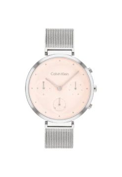 Calvin Klein Damenuhr Timeless - Chronograaf - Silber Rosa Silber