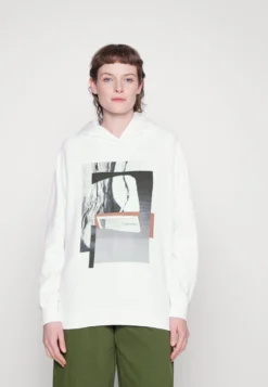 Calvin Klein Photo Print Graphic Hoodie - Sweater - Bright White