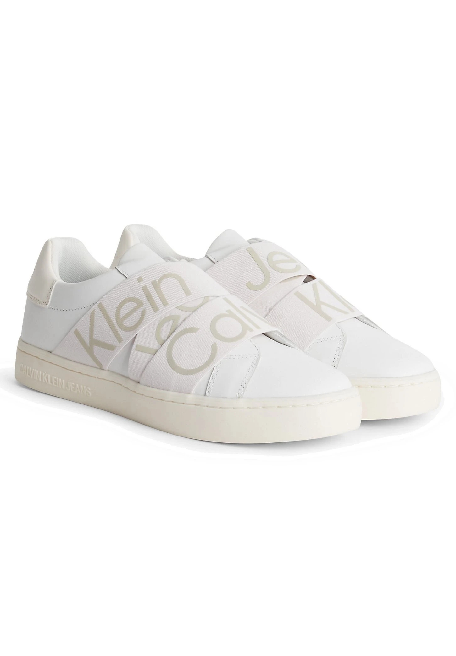 Calvin Klein Jeans Classic Cupsole Elast Webbing - Instappers - White/Ancient White - Afbeelding 2