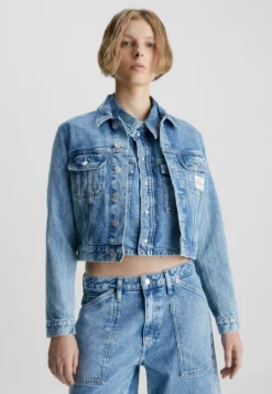 Calvin Klein Jeans Cropped- Spijkerjas - Denim Light