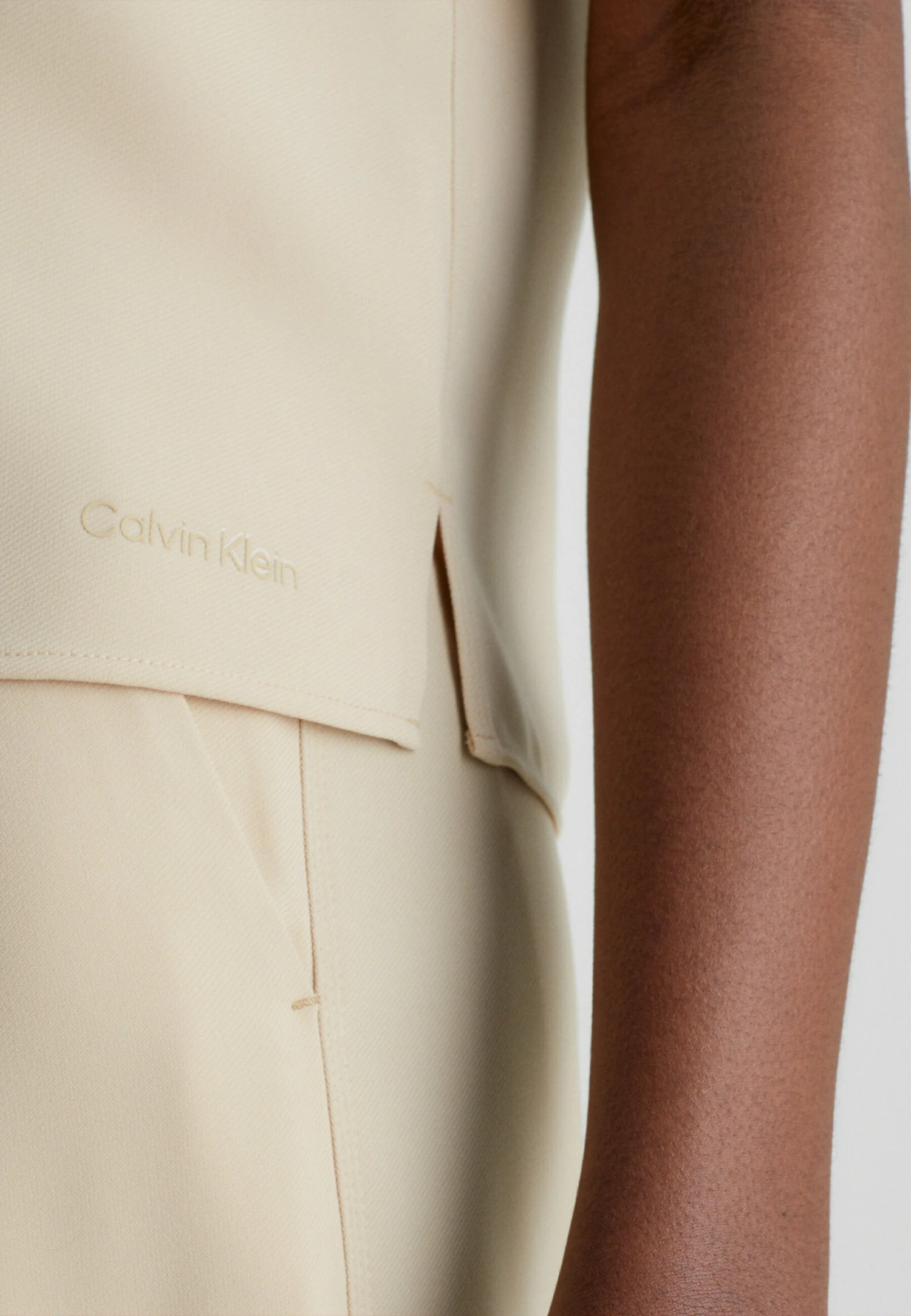 Calvin Klein Structure Tank- Top - Pastel Sand - Afbeelding 4