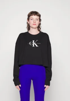 Calvin Klein Jeans Archival Monologo Long Sleeve - Sweater - Black