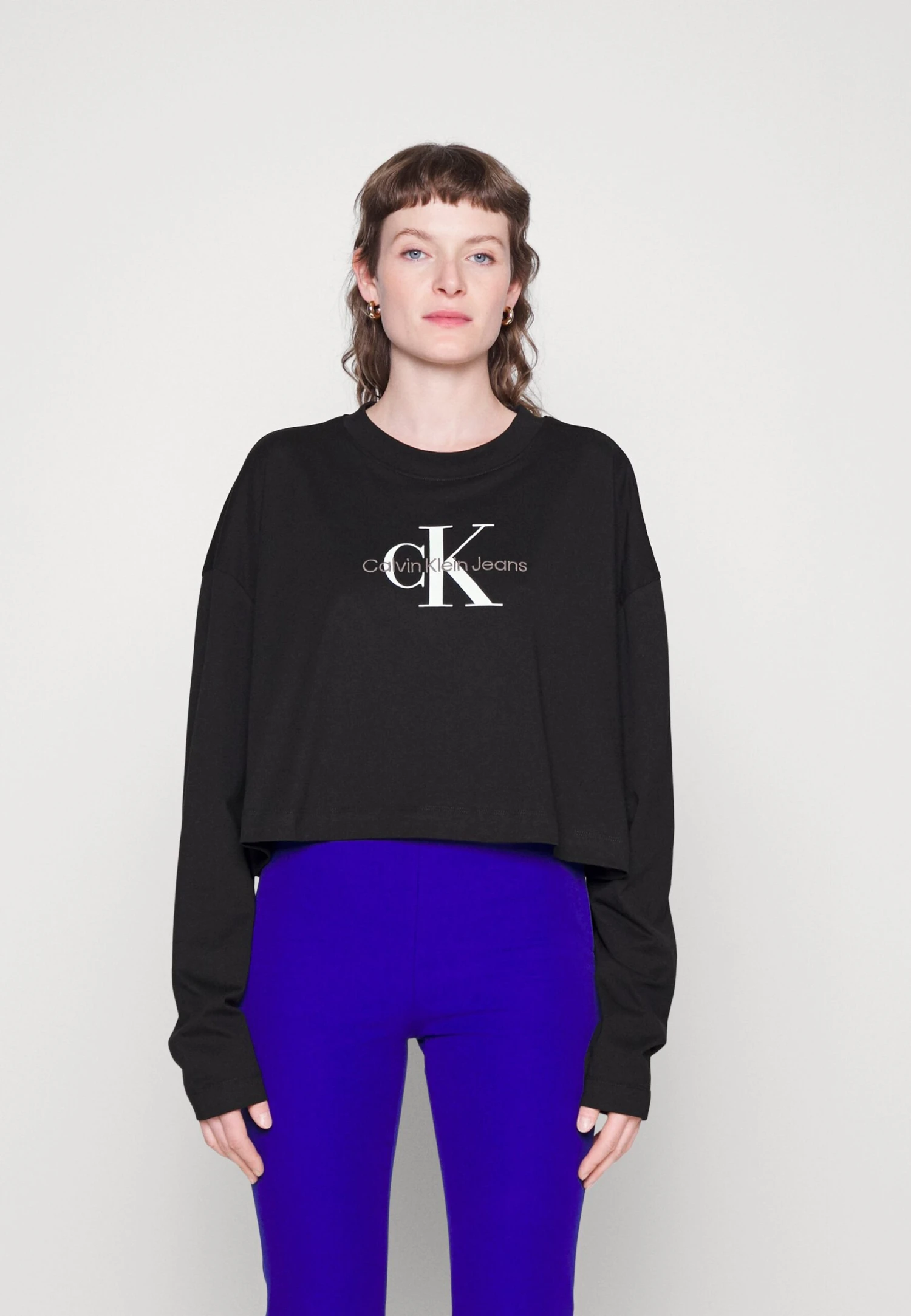 Calvin Klein Jeans Archival Monologo Long Sleeve - Sweater - Black