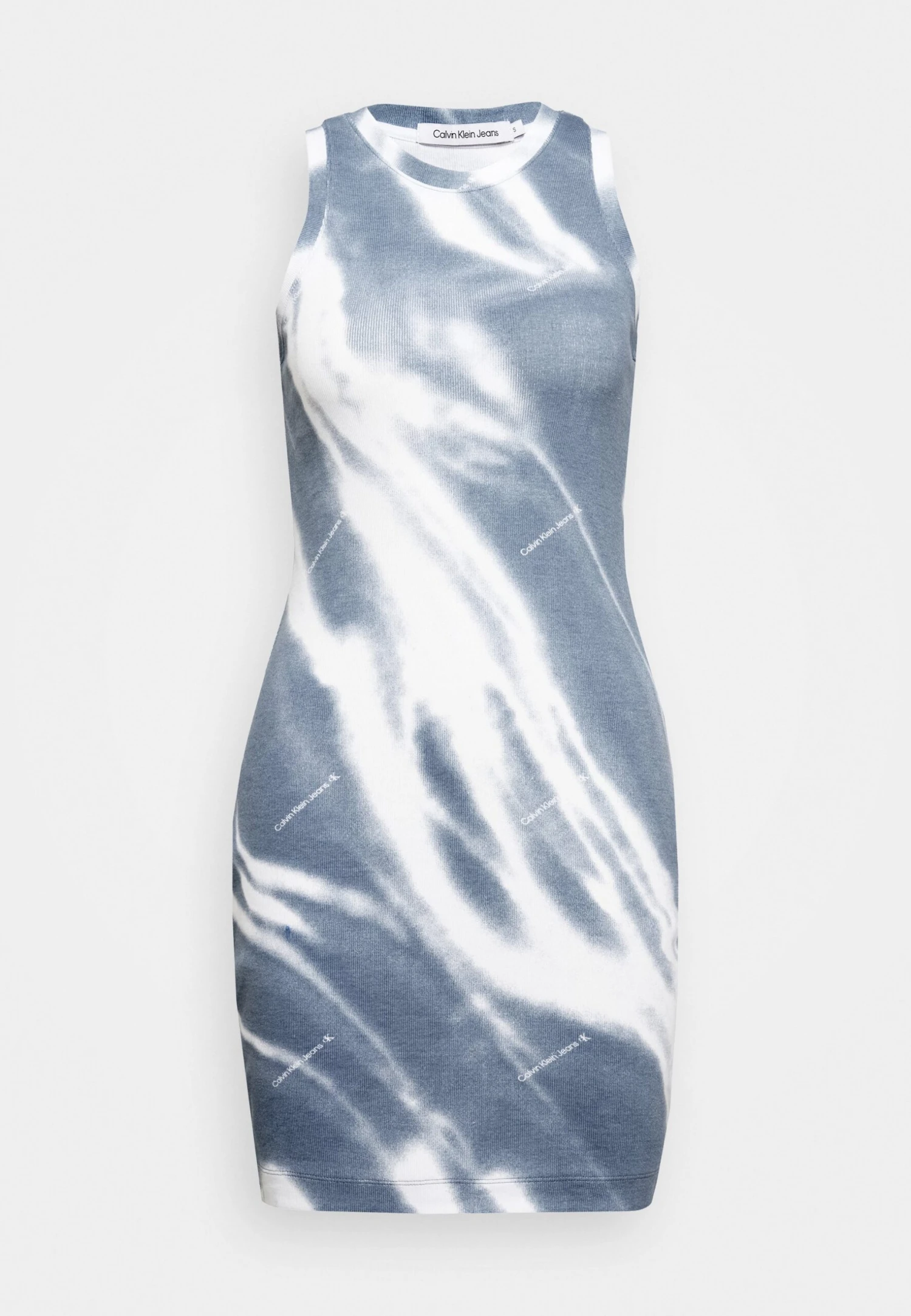 Calvin Klein Jeans Motion Blur Tank Dress - Etui-Jurk - Light Blue - Afbeelding 5