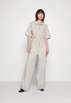 Calvin Klein Jeans Utility Back Cut Out Boilersuit - Jumpsuit - Eggshell