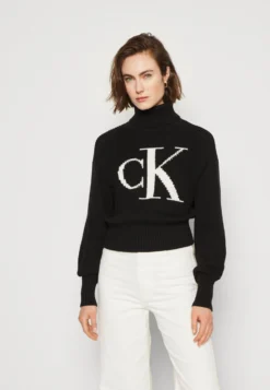 Calvin Klein Jeans Blown Up Loose Sweater - Trui - Black