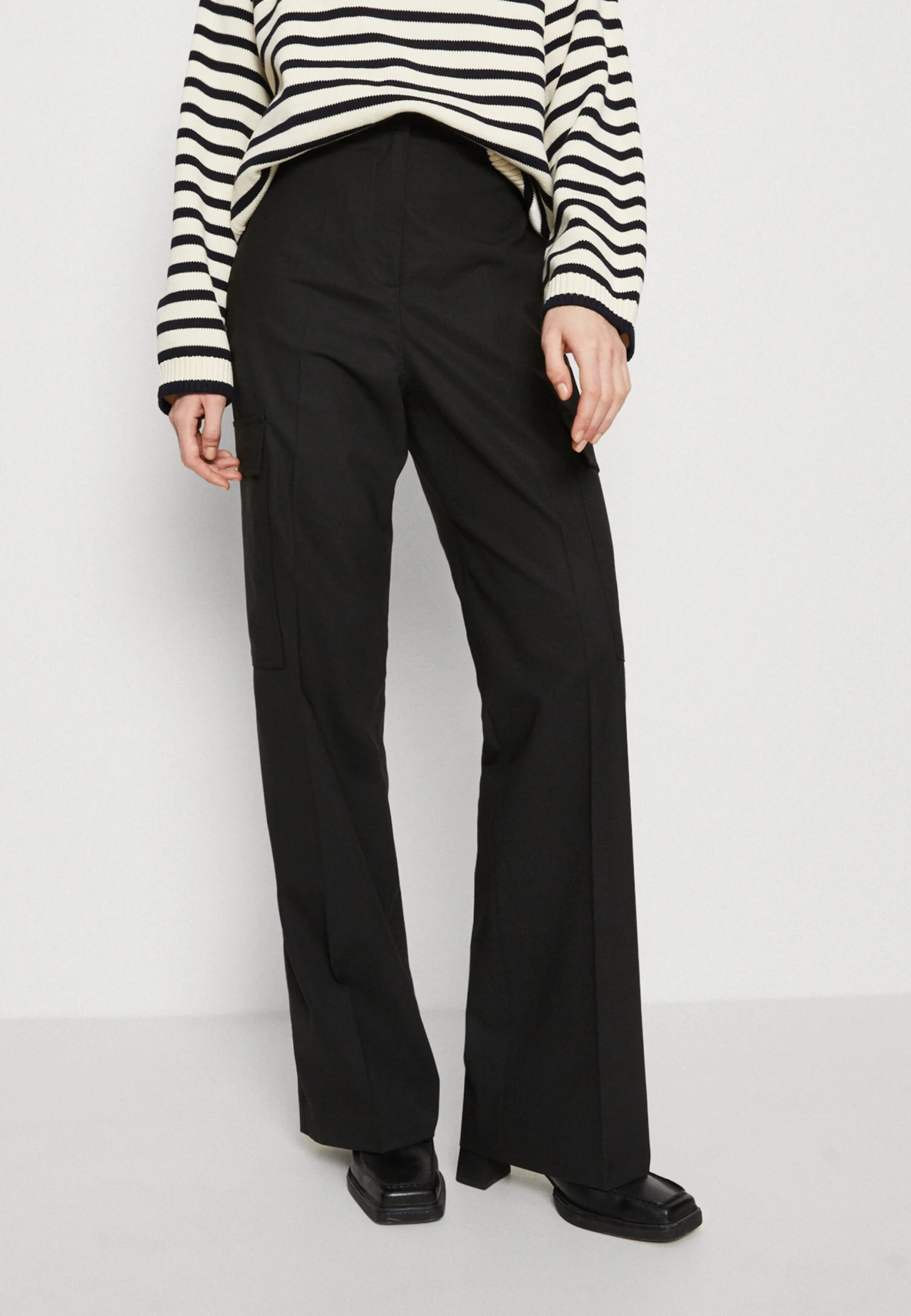 Calvin Klein Utility Tailored Wide Leg Pant - Cargobroek - Black