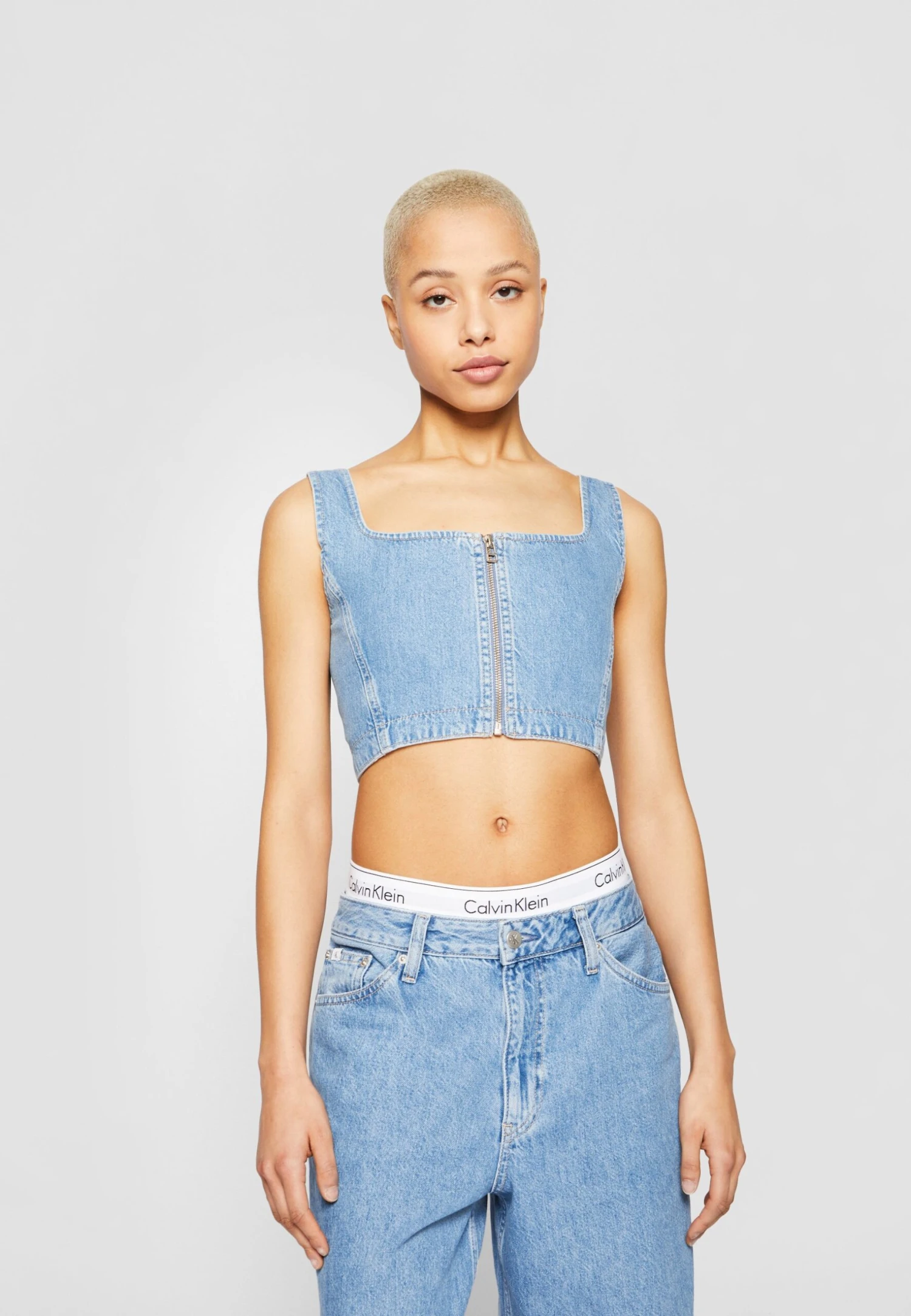 Calvin Klein Jeans Corset - Top - Denim Medium - Afbeelding 3